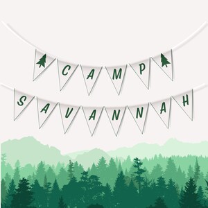 Camping Bachelorette Banner – Junggesellinnenabschied Dekoration, 3x0,5 M, Polyester, Grün, Für Party & Hochzeit