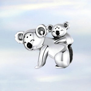 Koala Charm • Genuine S925 Sterling Silver Charm for Bracelet • Necklace Pendant • Gift for Her