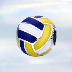 Beach Volleyball Charm • New Genuine S925 Sterling Silver Charm for Bracelet • Necklace Pendant • Gift for Her