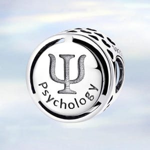 Psychology Charm • S925 Sterling Silver Charm for Bracelet • Necklace Pendant • Psychologist Graduation Gift