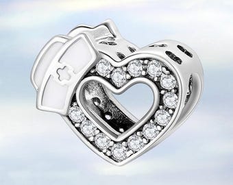 Nurse Charms • S925 Sterling Silver Charms for Bracelet • Necklace Pendant