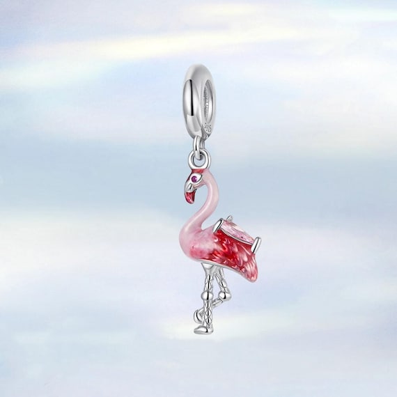 Flamingo Dangle Charm Pandora Flamingo Charms Tropical Paradise