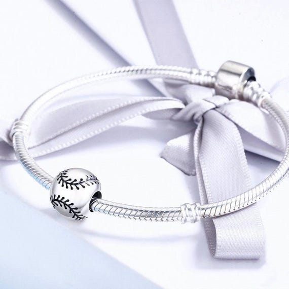 新品タグ付【SHOUIA/ショウイア】 BASEBALL CHARM Baseball Charm • Genuine S925 Sterling Silver Charm Fit