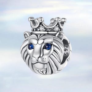 King of the Jungle Lion Charm • S925 Sterling Silver Charm fit Pandora Bracelet • Necklace Pendant • Gift for Her