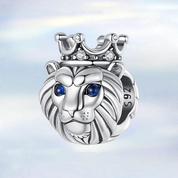 King of the Jungle Lion Charm • S925 Sterling Silver Charm Fit