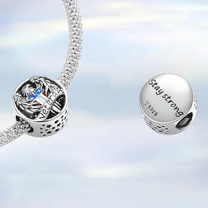 American Bald Eagle Veteran Charm • 925 Sterling Silver Charm for Bracelet • Necklace Pendant • Gift for Her