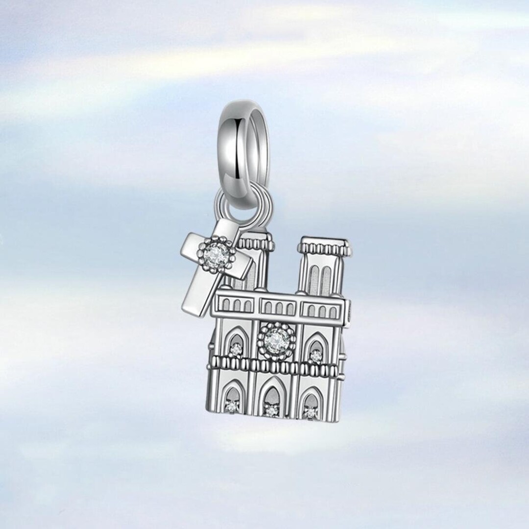 Notre Dame De Paris Dangle Charm • Genuine S925 Sterling Silver Charm ...