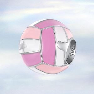 Volleyball Charm • New S925 Sterling Silver Charm fit Pandora Bracelet • Necklace Pendant • Gift for Her