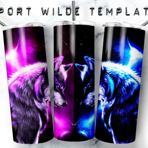 Wolf Tumbler, 20oz Skinny Tumbler, Sublimation Designs for Straight/Tapered Tumbler, PNG File, Digital Download, Wolf Tumbler 20 oz, Wolf