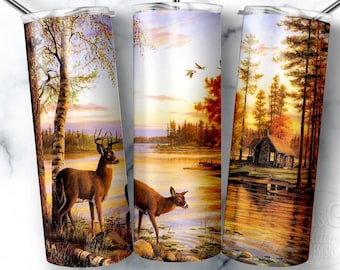 Deer Tumbler Wrap: Forest Animal Design (Digital Download)