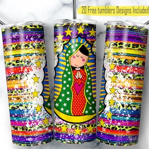 Virgen de Guadalupe Digital Design, Mexican Virgen Tumbler Wrap, Catholic Digital Wrap, 20oz Skinny Tumbler, Digital download Design, Mexico