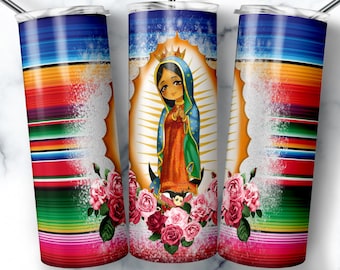 Omslag beker Virgen de Guadalupe: Mexicaans-katholiek ontwerp (digitale download)