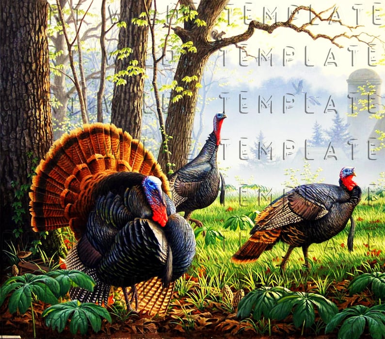 Turkey Hunter 20oz Tumbler Wrap Design (digital nedladdning) bild 2