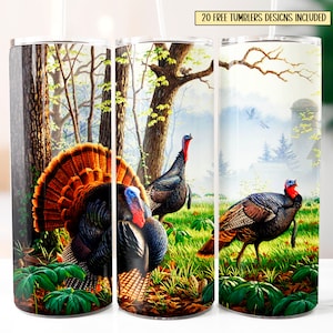 Turkey Hunter 20oz Tumbler Wrap Design (digital nedladdning) bild 1
