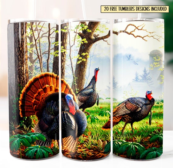 Turkey Hunter 20oz Tumbler Wrap Design (Digital Download)