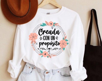 Floral Religious Phrases PNG SVG JPG - Spanish Bible Verse (Digital Download)