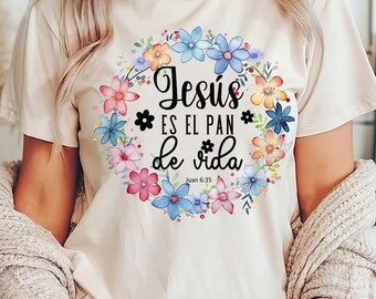 Floral Spanish Bible Verse PNG SVG JPG - Christian Sublimation (Digital Download)