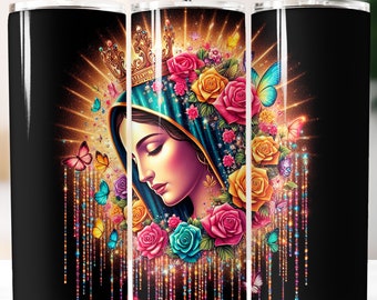 Omslag beker Virgen de Guadalupe: Mexicaans-katholiek ontwerp (digitale download)