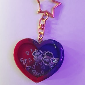 Drv3 oumota handmade resin shaker keychain