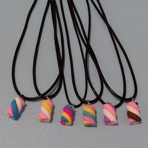 Marshmallow necklace | Sweets | Candy | Flump | Costume jewellery | Kids | Childrens | Adult | Novelty |