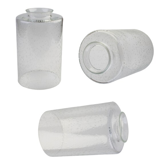 Bubble Glass Shade Clear Screw Fixed Cylinder Cover Seeded for