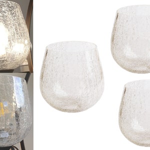 3 packs crackle glass globe shade for light fixture