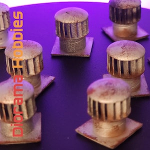 Turbine Exhaust Roof Vent Large (9 Pack) HO, S & O Scale