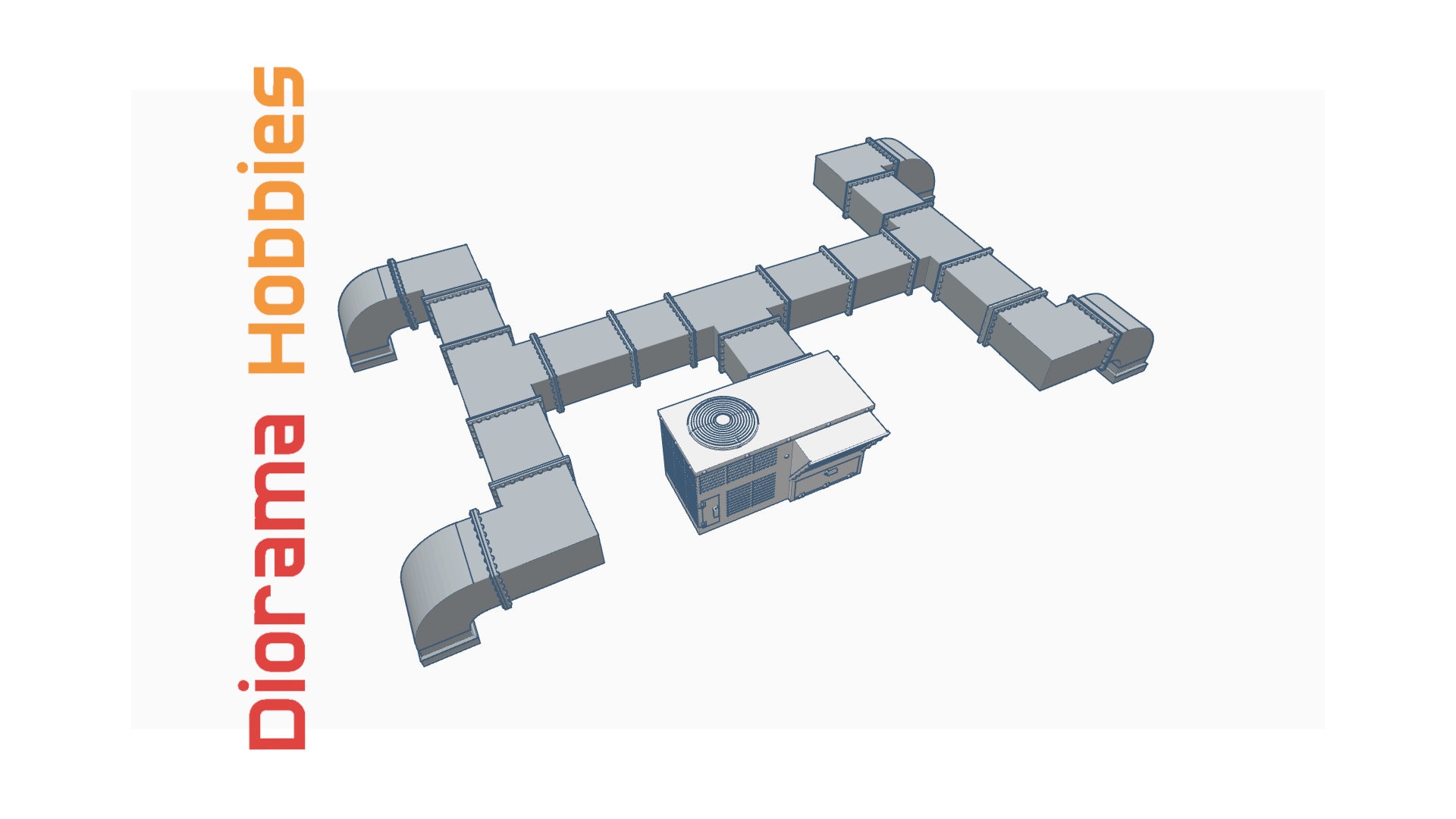 HVAC Kit 5 - Air Ducts & Air Conditioner HO Scale 1:87