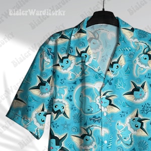 Vaporeon Hawaiian Shirt Evolution Anime Shirt Manga Summer Hawaii Gifts