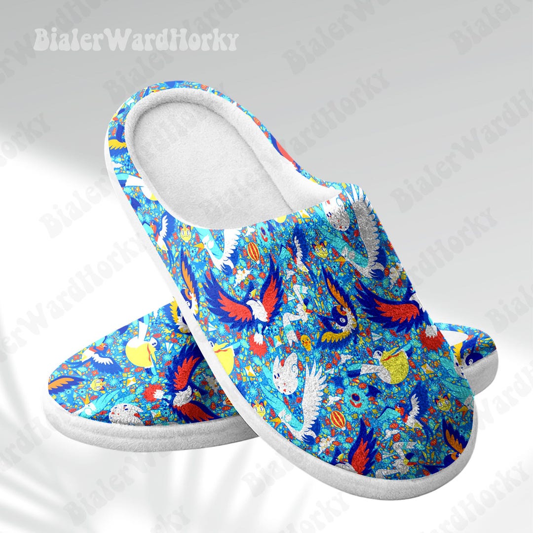 Colorful Flying Type Slippers Magic Bird Anime Design Manga Shoes Fans ...