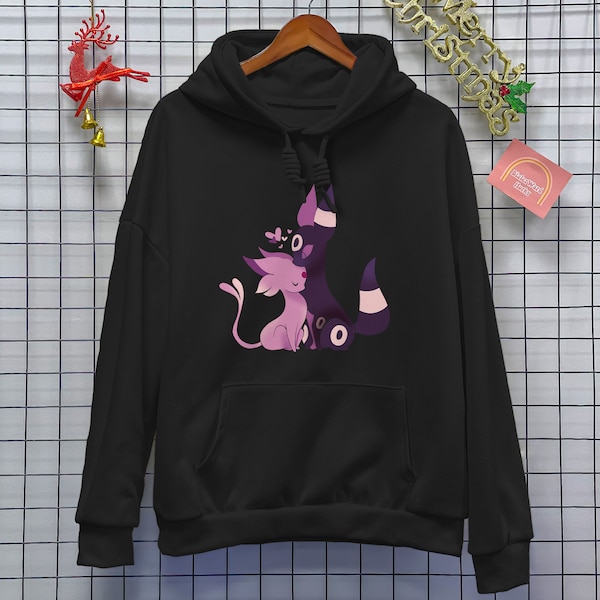 Espeon Umbreon Hoodie Shirt Espeon Umbreon Shirt Geschenke für Männer Frauen