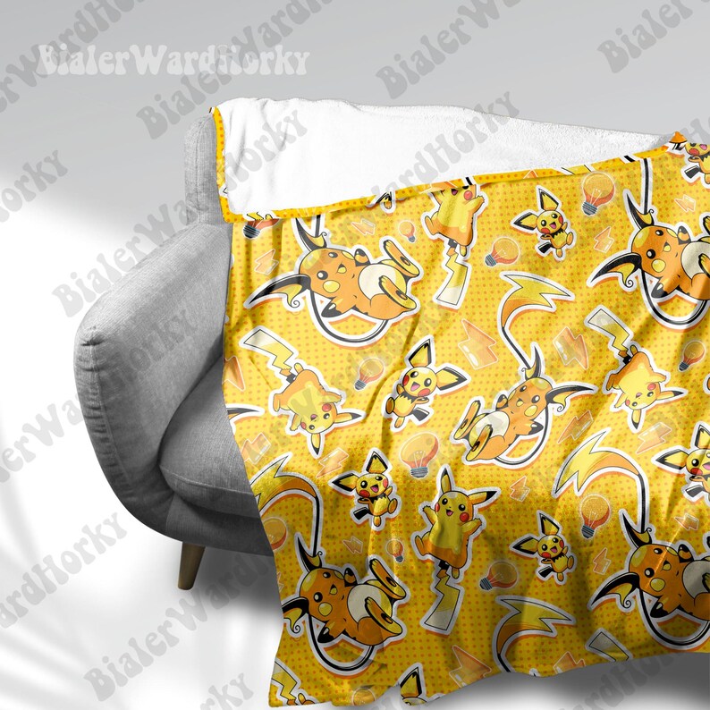 Pikachu Evolution Style Blanket Electric Blanket Anime Blanket Pikachu