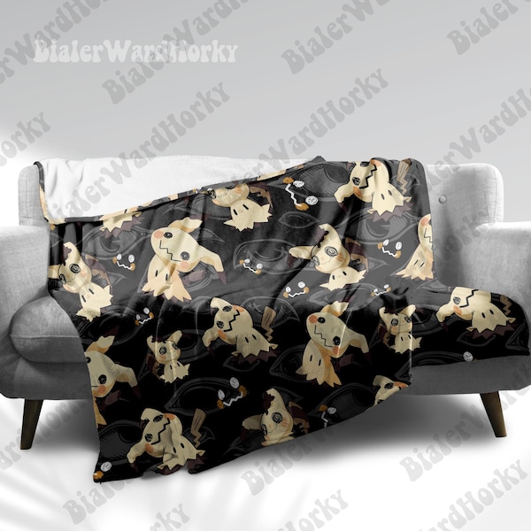 Mystical Ghost Fleece Blanket: Anime Throw Blanket