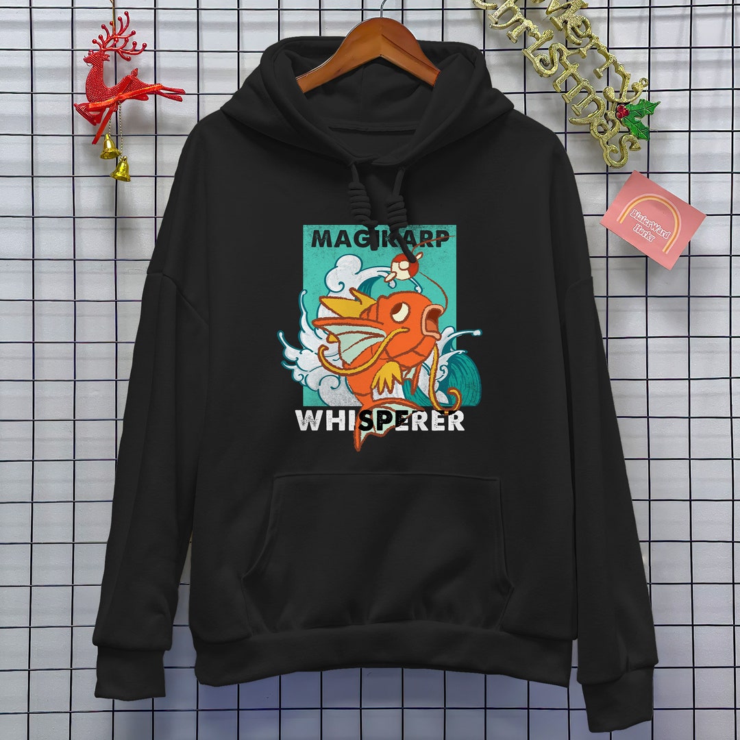 Magikarp Whisperer Funny Fishing Hoodie Shirt Japanese Anime Shirt Magikarp  Gyarados Homage Gift 