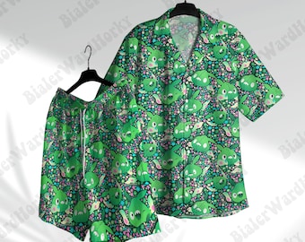 Camisa hawaiana divertida de Trubbish - Camiseta playera de verano con temática ecológica de monstruo de la basura de anime - Regalo para amantes del anime