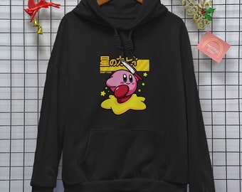 Kirby Funny Hoodie Shirt Graphic tee Kawaii Shirt Japanese Anime Shirt Kirby Gift