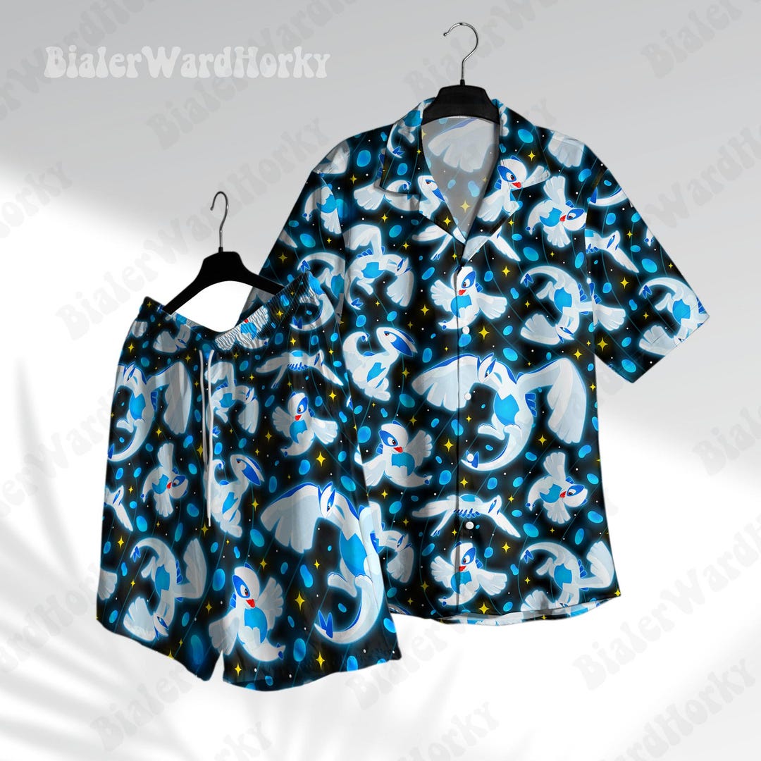 Lugia Kanto Hawaiian Shirt Summer Sea Short Aloha Shirt Manga Gifts - Etsy