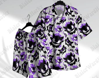 Camiseta hawaiana espeluznante, camiseta tipo fantasma, regalos de videojuegos