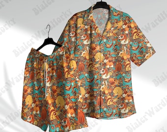 Ground Dream Hawaiian Shirt - Golurk, Cubone, Sandshrew,Silicobra, Trapinch.. Anime Summer Video Game Gifts