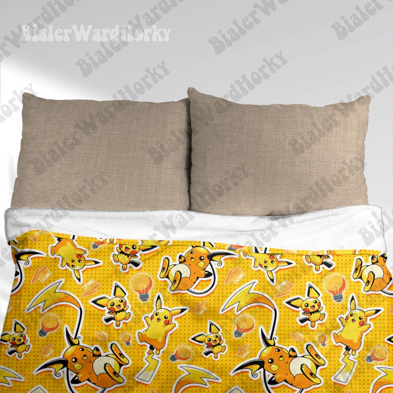 Pikachu Evolution Style Blanket Electric Blanket Anime Blanket Pikachu