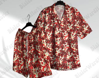 Spinda Hawaiian Shirt - Playful Red Anime Summer Vibes Dizzy Character Video Game Gifts