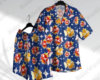 Camisa hawaiana de anime Magikarp: Camisa aloha tipo agua