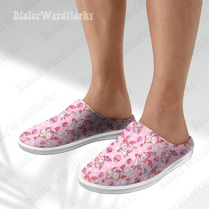 Kapcie Sylveon - Różowe Wstążki Anime Domki - Manga Domowe Obuwie Kapcie Prezent dla Graczy zdjęcie 8