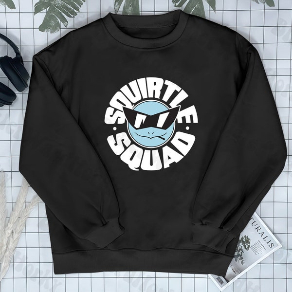 Squirtle Squad Color Funny Sweatshirt Squirtle Squad Turtle Hoodie Tortoise Graphic Sweatshirt Anime Shirt