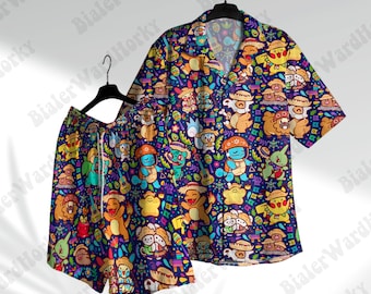 Anime Mexikanisches Festival Hawaiihemd, Aloha Beach Shirt Button Down, Unisex Shirt Sommerbekleidung