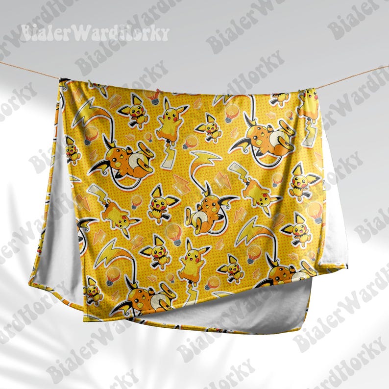 Pikachu Evolution Style Blanket Electric Blanket Anime Blanket Pikachu