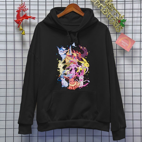 Eevee Evolution Funny Hoodie Shirt Kawaii Shirt Eevee Lover Radiance Tee Anime Shirt Gifts