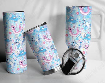 Dratini Anime Tumbler: Dragon-Type Water Bottle, 20oz/30oz/40oz