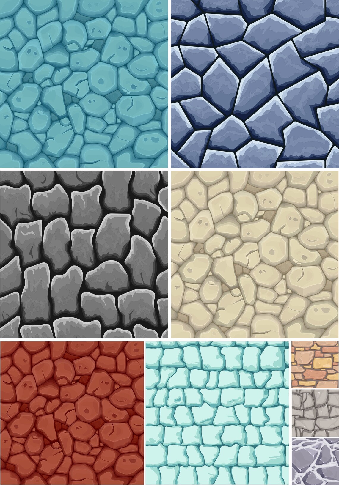 Stone Color Code Sublimation Stone Texture SVG Clipart Single Pages Printable Digital Sublimation ...