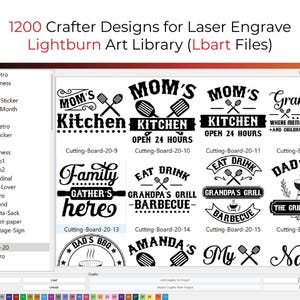1200 Crafter Quotes Lightburn Art Library LBART Svg Png-bestanden voor lasergraveren en Crafter-projecten.